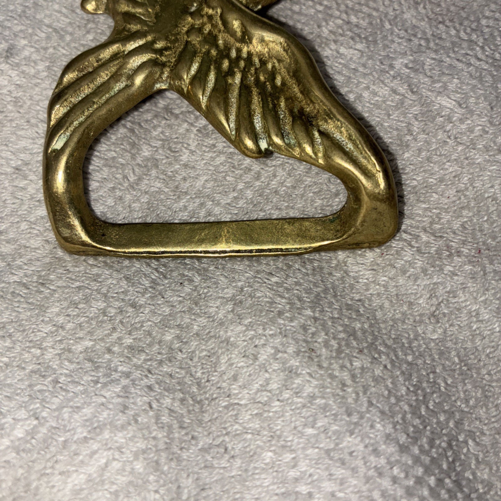Vintage Solid Brass Flying Bird Eagle Falcon Hawk… - image 3