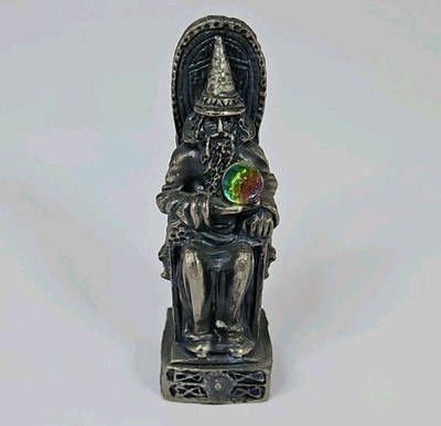 Gorham Tudor Mint Pewter Magic Crystal Chess King Master Wizard Figurine 