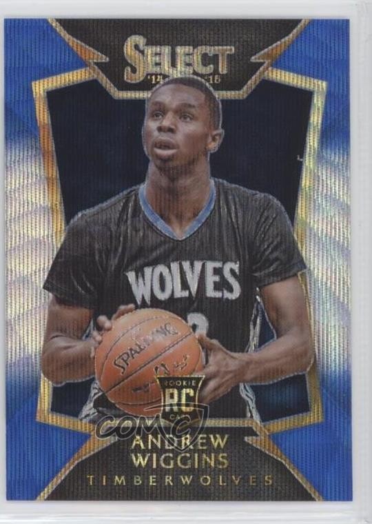 2014-15 Panini Select Concourse Blue & Silver Prizm Andrew Wiggins #100 9w8