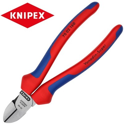 Knipex 70 02 160 Diagonal-Seitenschneidezange 160 mm Draht Kabelschneider Zange