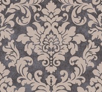 A.S. CréAtion Trendwall, Barock Tapete, Schwarz, Silber 372704