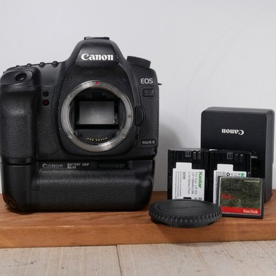Canon EOS 5d Mark II DSLR Camera Body BG-E6 *WORKING* W 64gb CF + 2 Batteries
