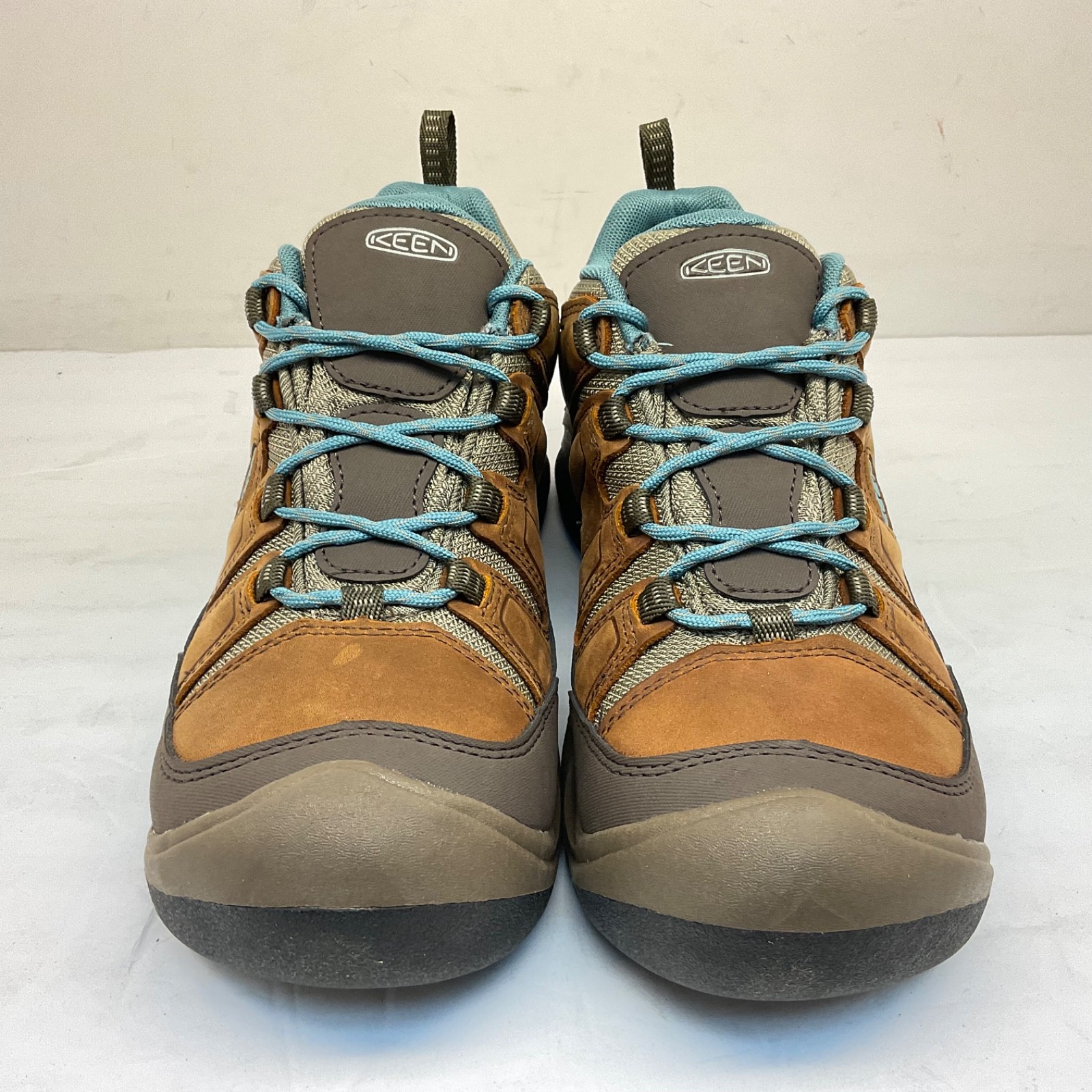 Scarpe da trekking casual KEEN donna taglio basso Circadia WP marrone turchese taglia 10M