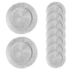 Sliver Charger Plates - Antique Plate Chargers for Dinner Plates -Set of 100 Din