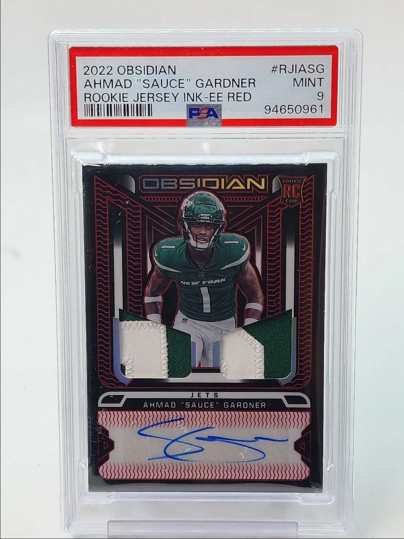 Sauce Gardner Panini Obsidian Rookie Jersey Ink #RJIASG Electric Etch Red
