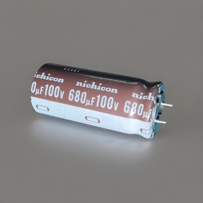 10x NICHICON PF 680uF 100V 105°C RM10 PSU Industry Audio Low ESR NOS Bulk Lot