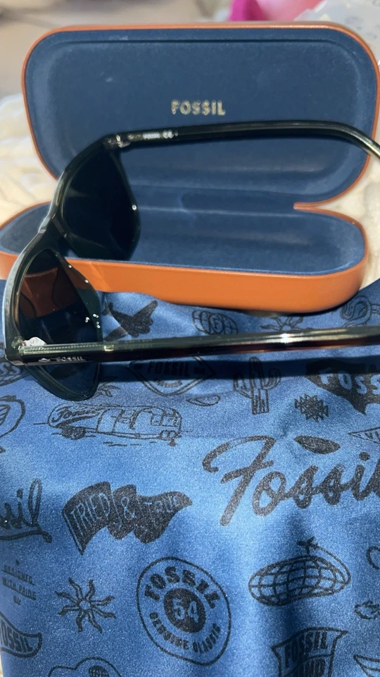 Gafas de sol Fossil 57 mm Dark Havana FOS3135-S 086 para hombre unisex auténticas cuadradas Foto 3 de 4