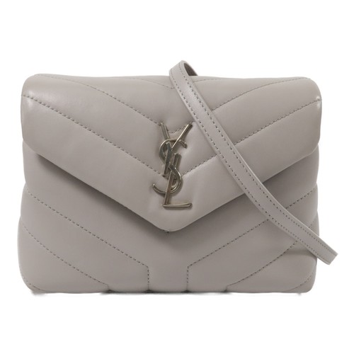 SAINT LAURENT YSL SHW Loulou Toy Shoulder Bag 467072 Calfskin Leather Grey