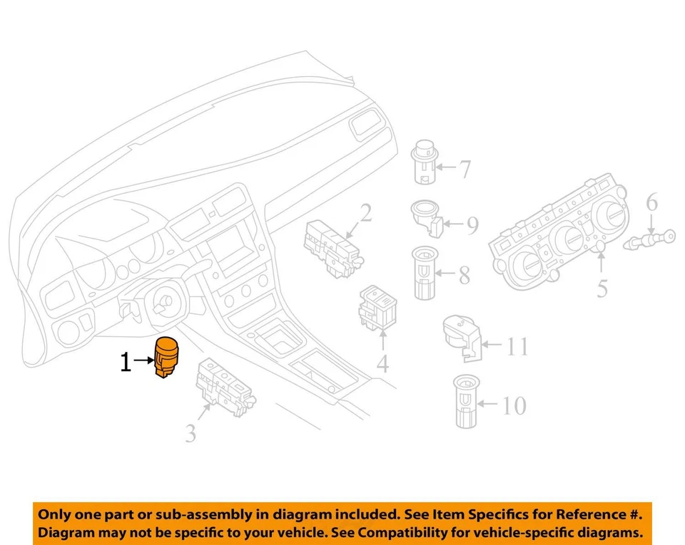 Interruptor de encendido encendido sin llave compatible con 15-21 Golf GTI 1985148 Foto 3 de 4