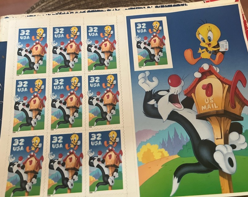 1998 Warner Bros 32 cent stamps Mint Full Sheet Sylvester & Tweety Looney Tunes