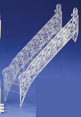 2 Pack Elegant Crystal Tiered Wedding Cake Step Decoration Stair by A1 Bakery