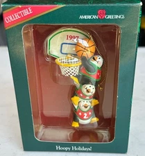 VINTAGE 1997 American Greetings Corp Hoopy Holidays Ornament (BOXED-READ) 3"