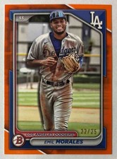 2024 Bowman Baseball Draft Emil Morales Orange /25 #BD-113 Los Angeles Dodgers