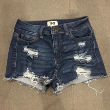 Short Small SO dark BULE  shorts women no flaws