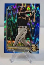 2022 BOWMAN CHROME PROSPECTS BCP122 ZAYED SALINAS BLUE RAYWAVE REFRACTOR /150