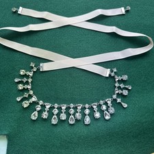 Bridal Rhinestone Wedding Dress Belt Crystal Sash 10 Detail 52 Ribbon Tie