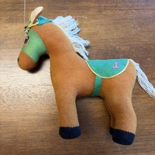 Vintage Dakin Dream Pets Race Horse 1 1977 USA 7  Plush Stuffed Animal Nice