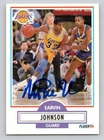 MAGIC JOHNSON 1990 Fleer Autographed NBA card TTM/IP signature