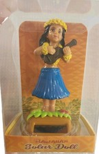 Dashboard Hula Girl Doll Solar Motion Ukulele Player Hawaii Collectable Hawaiian