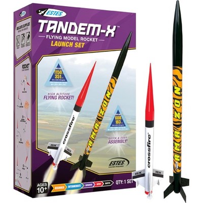 STEM Educational Tandem-X Rocket Kit - 2 Models & Controller for Beginners