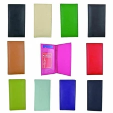 Wholesale Lots of Basic PU Leather Checkbook Covers ASSORTED COLORS