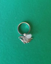Anello 16 con aquila in argento 925 con pietre naturali artigianale