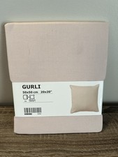 IKEA GURLI 100 Cotton 20"x 20" Pink Pillow Cushion Cover NEW WITH TAGS
