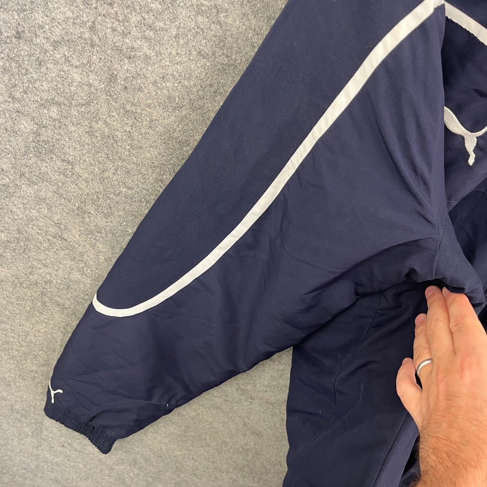 Tottenham Hotspur Jacket Mens Medium PUMA Blue Bench Manager Staff 2009/2010 image 5