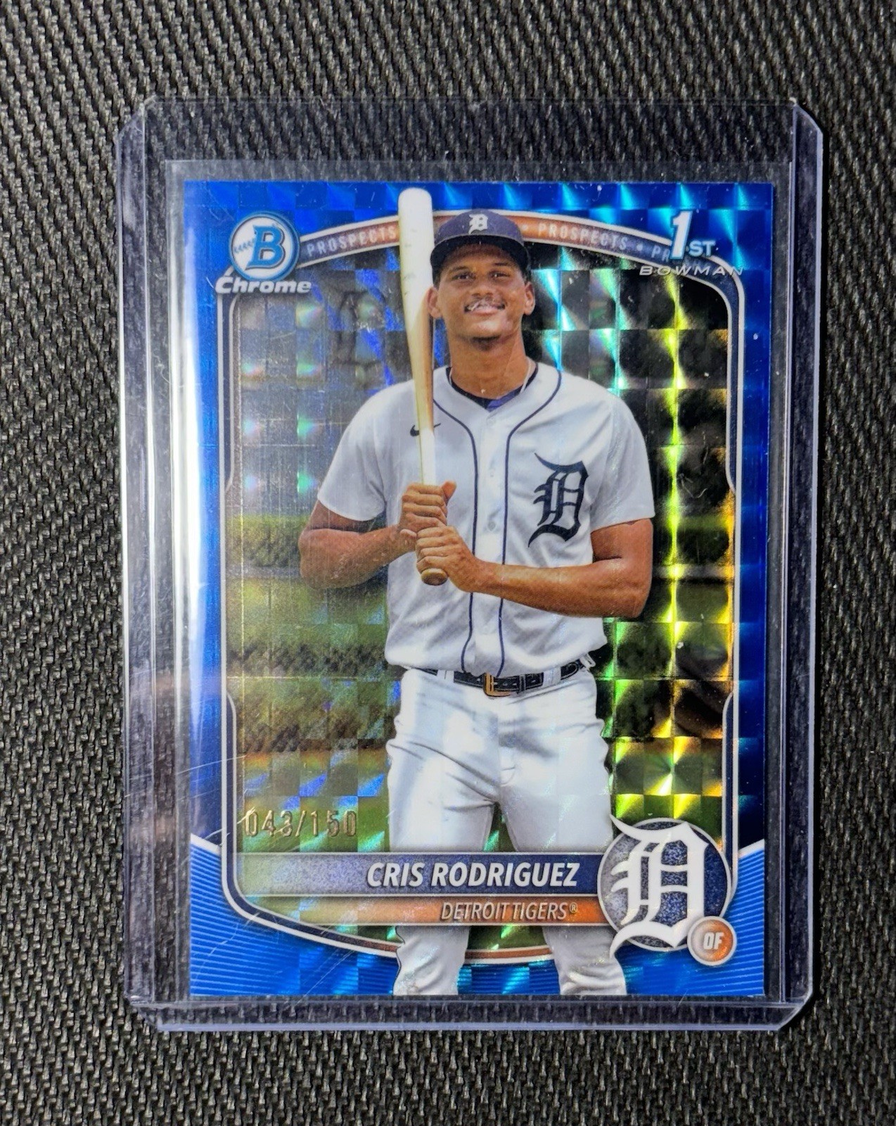 2025 Bowman Chrome Cris Rodriguez 1st Blue Geometric Refractor /150 #BCP-250