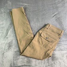 prana Halle Hiking Pants Tan Khaki Nylon Stretch Roll Up Leg Womens Size 4 Reg