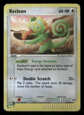 Pokemon Kecleon Rare Sandstorm 18/100 HP Reverse Holo