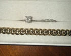 New ListingHeavy Cuban Link 14K Gold Filled Vintage GF Bracelet 165g & Silver Jewelry Lot
