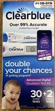 Clearblue Advanced Digital Ovulation Test Kit 30  2 Exp 12/2027 box damage
