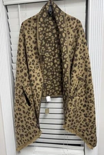 J.Crew  Brushed Blanket-Scarf In Leopard NWT One Size