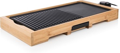 Tristar BP 2641 Bambus Grill Teppanyaki Grillplatte XL 51 x 25 cm