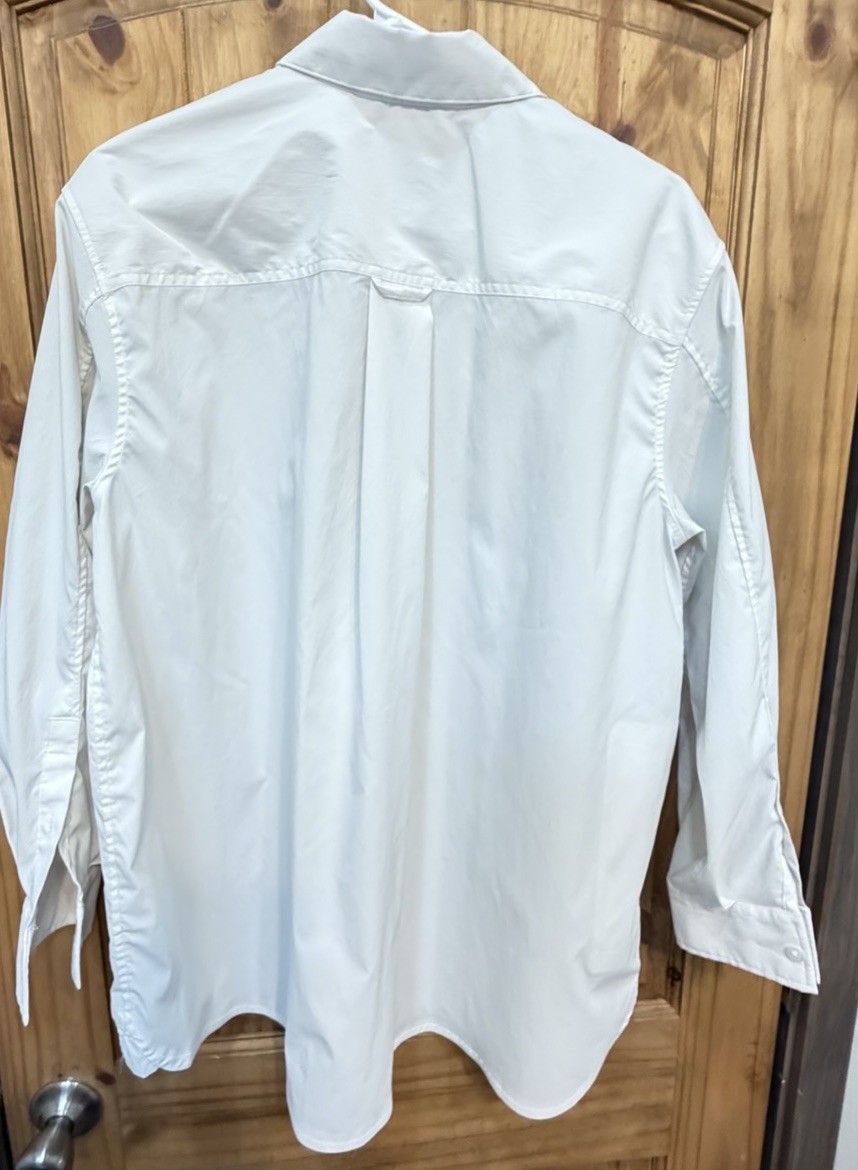 Athleta White Button Down Shirt Medium Classic Wo… - image 2