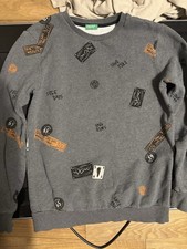 United Colors of Benetton Kids Sweatshirt Gray Outdoor Theme