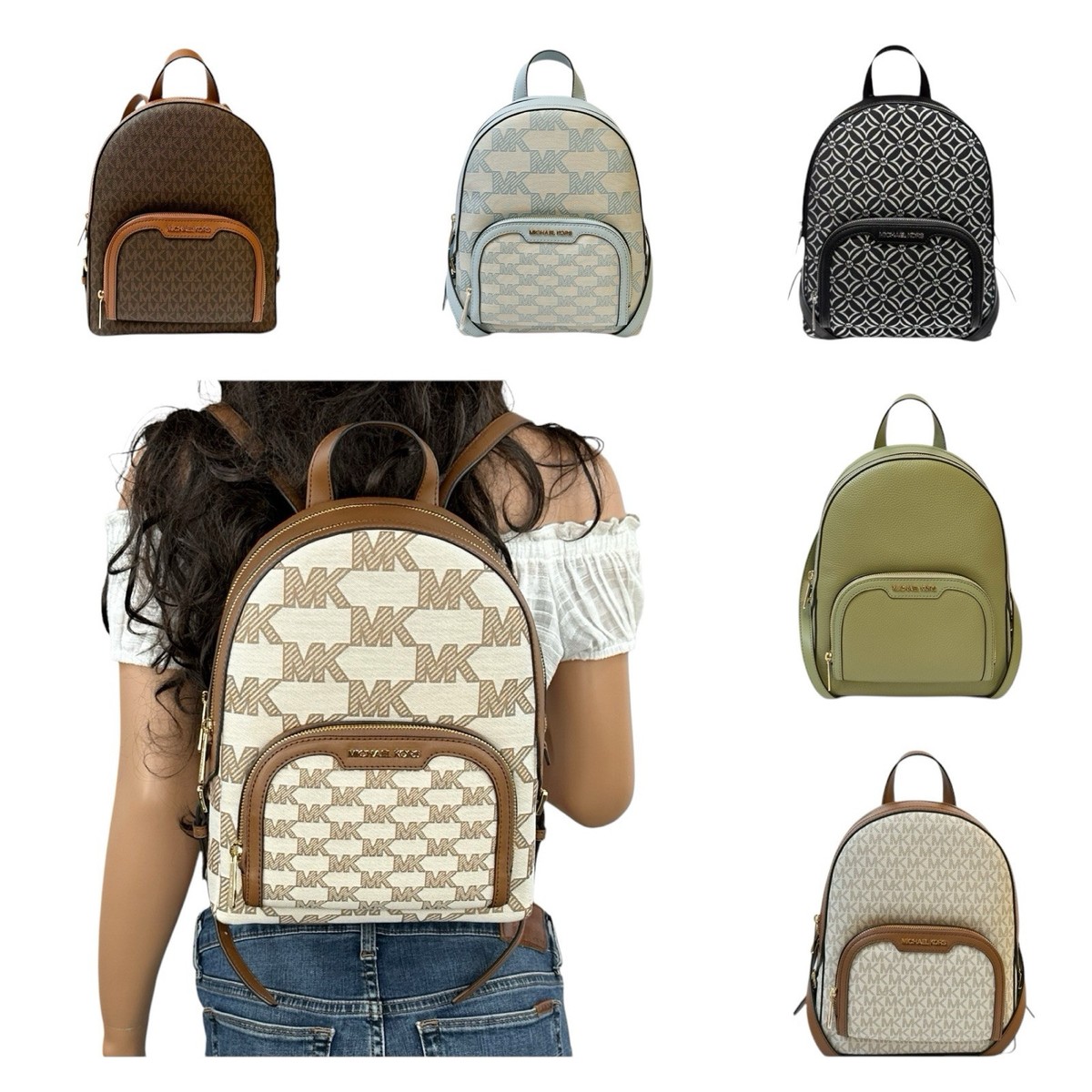 ジェシー Michael Kors Jaycee Medium Zip Pocket Backpack | eBay