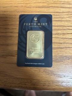 1 oz Perth Mint Gold Bar 99.99% Pure Gold Sealed Numbered Tamper Res Assay Card