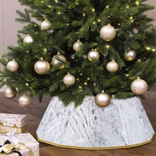 Upgraded Reinforced Christmas Tree Collar FoldableXmas Skirt Stand Base Cover