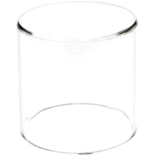 Plymor Clear Acrylic Round Cylinder Display Riser, 4" H x 4" D