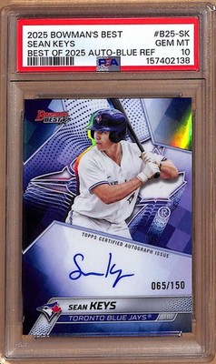 2025 Bowman's Best Sean Keys #B25-SK Blue Refractor Auto /150 - PSA 10 GEM MINT