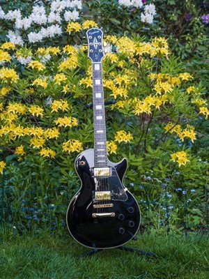 Epiphone Les Paul Custom ebony mit Gold-Hardware, gebraucht
