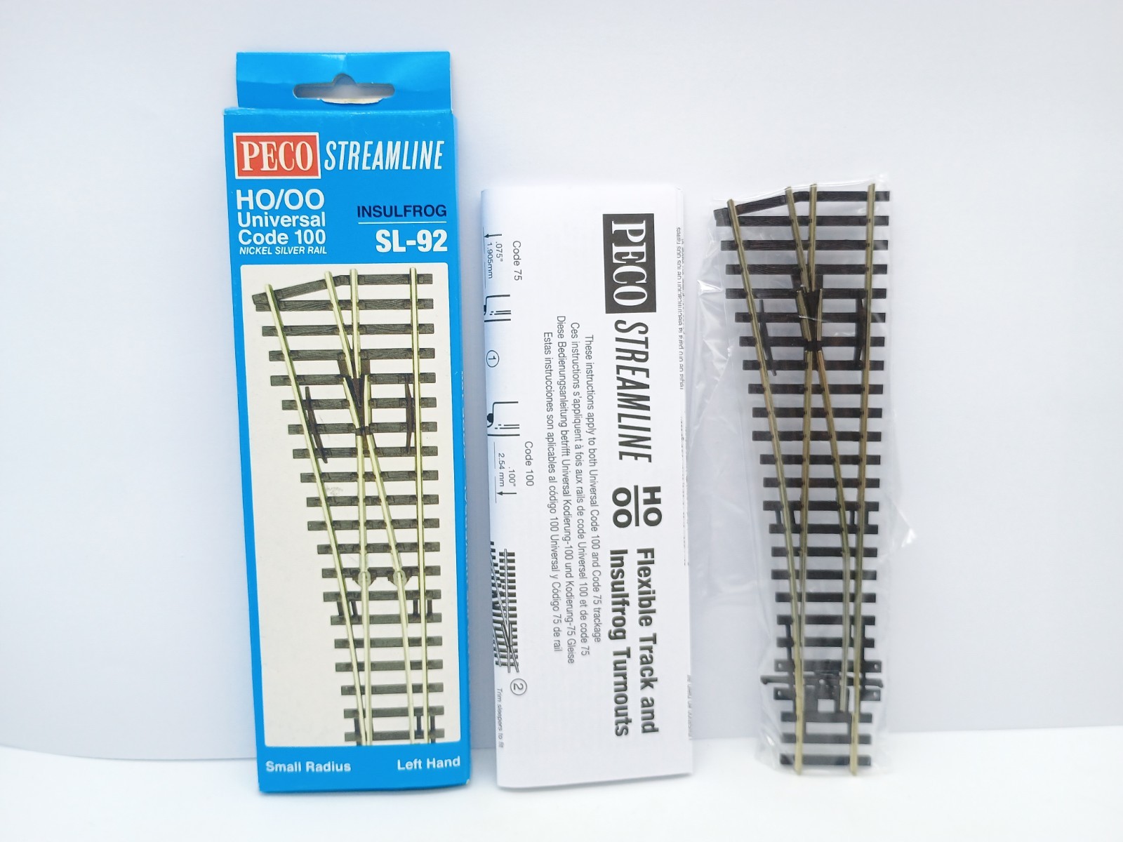 PECO Insulfrog SL-92 Small Radius Left Hand Point - OO - New & Boxed