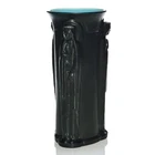 LARGE Rookwood Art Pottery 3-Women Vase, c1921 Blue Inside Matte Black 12 1/4"