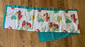 Disney Curtain Valance Ariel Little Mermaid Homemade Preowned