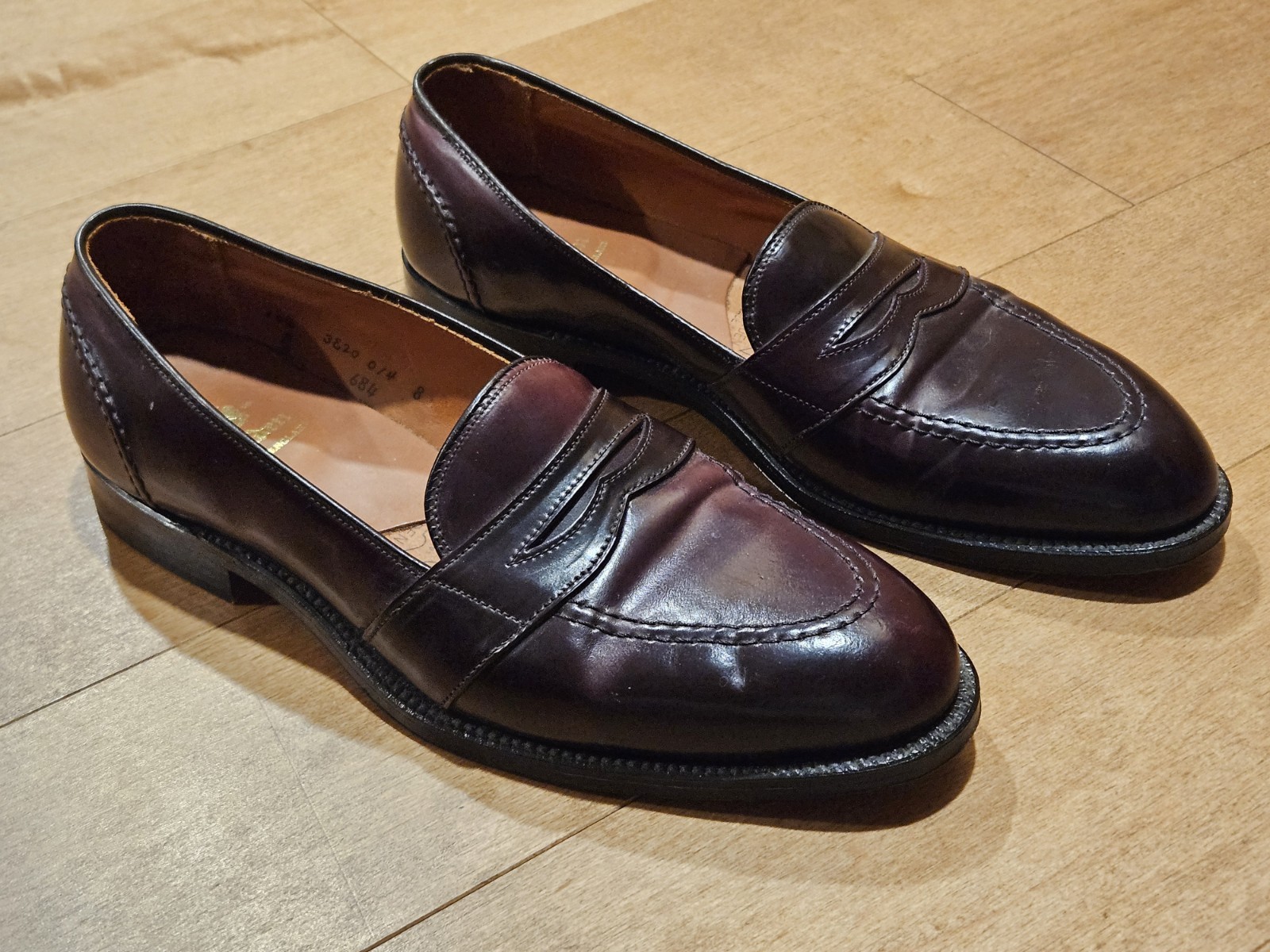 Alden 684 Color 8 Shell Cordovan Full Strap Loafer
