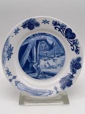 Weihnachtsteller,Weihnachten, Wichtel, Glocke , blau/weiß , Kahla Porzellan DDR