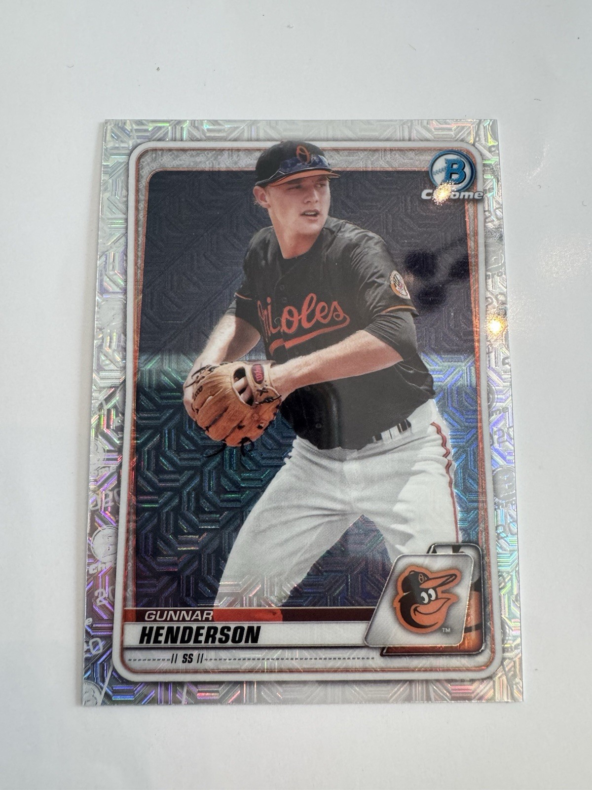 2020 Bowman Chrome GUNNAR HENDERSON Rookie RC #BCP-134 Mojo Refractor Orioles