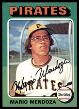 1975 TOPPS MARIO MENDOZA RC PITTSBURGH PIRATES #457 EX (Nail line top middle)